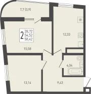 2-х комнатная квартира